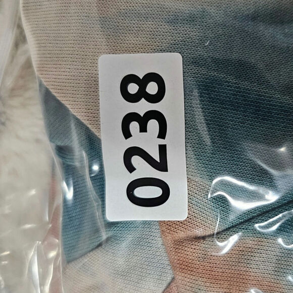 NWT Hem and Thread Womens Tie Die Oversized Hoodie Teal and Brown Large - Picture 15 of 15